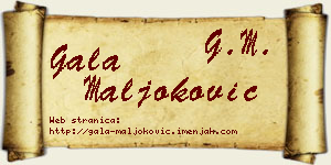 Gala Maljoković vizit kartica